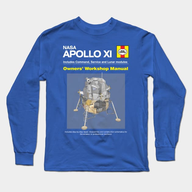 Apollo XI - Owners' Workshop Manual Long Sleeve T-Shirt by RetroCheshire